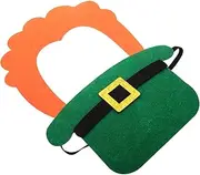 St. Patrick's Day Cosplay Props Set Self-Adhesive Novelty Hat Fake Beard for Party Costumes