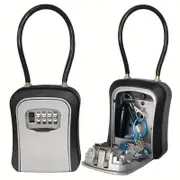 Portable Metal Key Safe Storage Lock Box, Outdoor Indoor Key Hider Locker Case Box