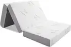 6 Inch Folding Mattress, Memory Foam Tri-fold Mattress with Removable Cover, ...