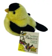 American Goldfinch Plush Wild Republic Audubon Birds Backyard Series 1 w/ Sound!