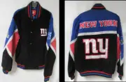New York Giants Men's Size Medium Suede Leather Jacket B1 834