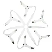Adjustable Bed Sheet Holder Straps Elastic Fitted Sheet Strap for Round & Square
