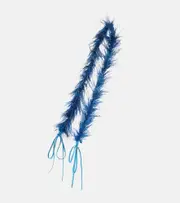 [Prada] Prada Feather-trimmed shoulder strap One Size blue