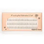 Lashie - Natural Cluster Eyelash Extensions Individual - Black - 1cm