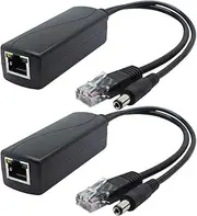 ANVISION 2-Pack Gigabit PoE Splitter, 48V to 12V 2A, IEEE 802.3af Compliant, for Security Camera, AP, Voip and More, AV-PS12-G