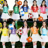 在飛比找樂天市場購物網優惠-新款歐洲杯啦啦隊服拉拉隊服裝足球寶貝啦啦操健美操演出服女套裝