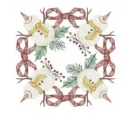 Snowmen and Gingerbread men Christmas Quilt 12 QUILT Blocks Embroidered NEW SET
