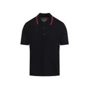 [Gucci] Gucci-Blue Knit Wool Polo-Uomo S STAND