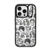 iPhone 16 Pro Impact Ring Stand Case MagSafe Compatible BLACK PORTRAITS