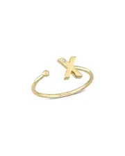 Rina Limor 10K 0.01 ct. tw. Diamond Initial X Ring