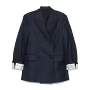 [Prada] Prada Pinstriped Blazer 40 IT BLUE