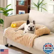 FUNNY FUZZY Pet Couch Cover for Sofa, Calming Dog Bed for Couch, Fluffy Plush