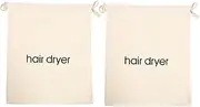 Hair Dryer Case Bag Set Large Capacity Cotton Canvas Travel Holder for Styling Tools Hotel Home Use