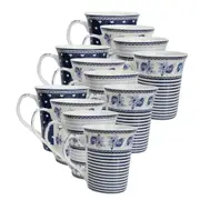 12PK Lavida Ceramic Drinking Beverage Tea/Coffee Mugs Le Petite 10.5x9cm Assort