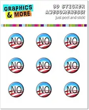 Graphics and More Obama NO Logo - Anti Obama Home Button Stickers Fits Apple iPhone 4/4S/5/5C/5S, iPad, iPod Touch - Non-Retail Packaging - Clear