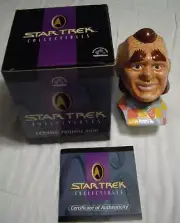 STAR TREK 1997 APPLAUSE VOYAGER NEELIX CERAMIC FIGURAL MUG & BOX FIGURE BUST