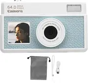ASHATA Digital Camera Kids 4K Video 64MP Photography Cameras, Compact 18X Zoom Point and Shoot, Autofocus Vlogging WiFi Camera with 3 Inch 180° Flip Screen Flash for Travel Recording (Light Green