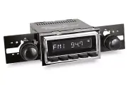 RetroRadio for 1950-65 Porsche 356 with Chrome Bezel BT AUX AM/FM LACB-M1-127-36