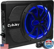 CybJoy 10" Car Subwoofer 800W Slim Under Seat Subwoofers Built-in Amplifier,