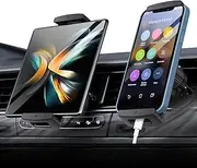 xuenair iPad Mini Car Mount, [360° Rotatable& Firmly Grip & Never Fall Off] Vent Tablet Mount for Car, Z Fold Car Mount for iPad Mini Pro Air Z Fold 5 4 3 iPhone Samsung and More 4-12.9" Device