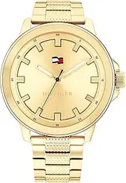 [Tommy Hilfiger] Men's Nelson 1792025 Quartz Watch, Light Gold, 46 mm Case Diameter