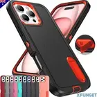For iPhone 16 16e 15 14 13 12 11 Pro Max Plus Case Shockproof Tough Stand Cover