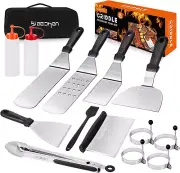Griddle Accessories Kit, 14 Pcs Stainless Steel Griddle Grill Tools Set Blacksto