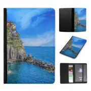PASSPORT ITINERARY ORGANIZER|HOUSE BY MOUNTAIN CLIFF OCEAN SEA