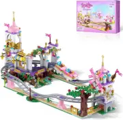 Castle Roller Coaster Building Set – 738Pcs STEM Amusement Park Construction Kit