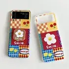 Cute Flower Smile Phone Case For Samsung Galaxy Z Flip 3 4 5 6