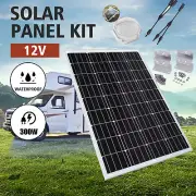 300W Solar Panel Kit 12V Mono Home Caravan Camping Power Charger Battery 300Watt