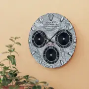 Watch face design silver Acrylic Wall Clock