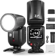 NEEWER Z2-C Flash 2.4G TTL Round Head Flash Speedlite Compatible with Canon, 76 W Speedlight with Improved User Interface, Modelling Lamps, TTL/M Fast TCM Switch, 1/8000s HSS, 2600 mAh Battery