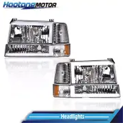 FIT FOR 1992-1996 FORD F150 F250 F350 LED DRL HEADLIGHT CORNER/BUMPER 6PCS LAMPS