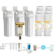 10 Inch Whole House Water Filter Housing Filtration System CTO Carbon Cartridge
