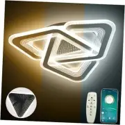 LED Ceiling Light Fixture 20 Inch Flush Mount, Modern Geometric Design with