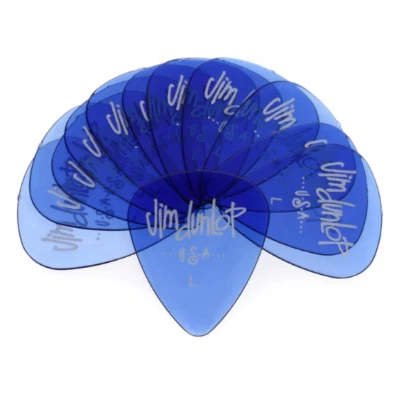 Dunlop Gels Guitar Picks, Blue, Light Gauge, 12-Pack