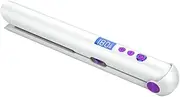 Portable USB Rechargeable Hair Straightener and Curler with Power Bank Travel Flat Hair Wand Wireless Straightening A