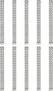 uxcell 10Pcs Compression Spring, 3mm OD, 0.4mm Wire Size, 40mm Free Length, Spring Steel Construction Extended Mechanical Compression Springs for Shop and Home Repairs, Silver Tone