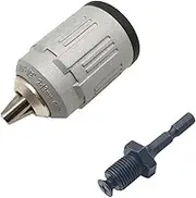 2-13mm Keyless Drill Chuck 1/2inches-20UNF Thread Quick Change Adapter SDS-Plus Shank 1/4inches Hex Fit For Rotary Hammer/Hammer Drill chuck(Chuck and Hex Shank)