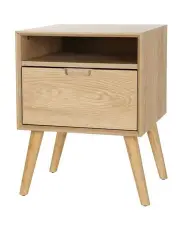 [Artiss] Gorr Bedside Table 1 Shelf and Drawer in Pine