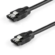 StarTech 0.3 m Round SATA Cable, Latching Connectors, 6Gbs SATA Cable - SATRD30CM