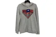 AFL Essendon Bombers Logo Basic Grey Marle Hoodie Ladies Size AU 12 NEW