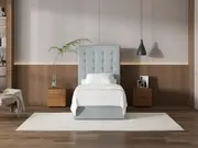 My Style Buttoned Headboard & Standard Base - Single / Duckegg / Gas Lift Base