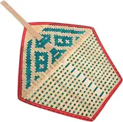 ABOOFAN Bamboo Weaving Fan Summer Cooling Handmade Portable Fan for Home Parties Dec