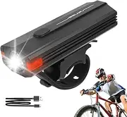 Bicycles Headlight - Led Bike Headlight, Super Bright Lights, Back Taillight | 400lm Waterproof Lighting, 1500mah Battery Rechargeable Night for Riding Illumination System and Voltage: 3.7v
