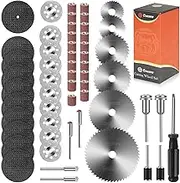 Cocew Carbide Rotary Burr Set,1/8" Shank Double Cut Tungsten carbide,with Cutting Wheel Set and Sanding Band,Great Attachments for Steel and Wood Working, Grinding, Cutting,Carving,and Engraving