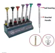 6Pcs Set Watch Repair Screwdriver W7346 0.8-2.0mm Anti Slip Head Ball Bearing
