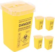 Ipetboom 5Pcs Container for Home and Salon Durable Disposal Box for Razor Blade and Sharp Waste Puncture Resistant and Portable Disposal