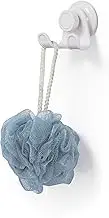 Umbra Flex Double Shower Hook with Patented Gel-Lock Technology Suction Cup - Bathroom Shower Hook to Hang Loofah, Loofah Back Scrubber, Face Cloth, Shaving Razor and More (No Drilling, No Rust)